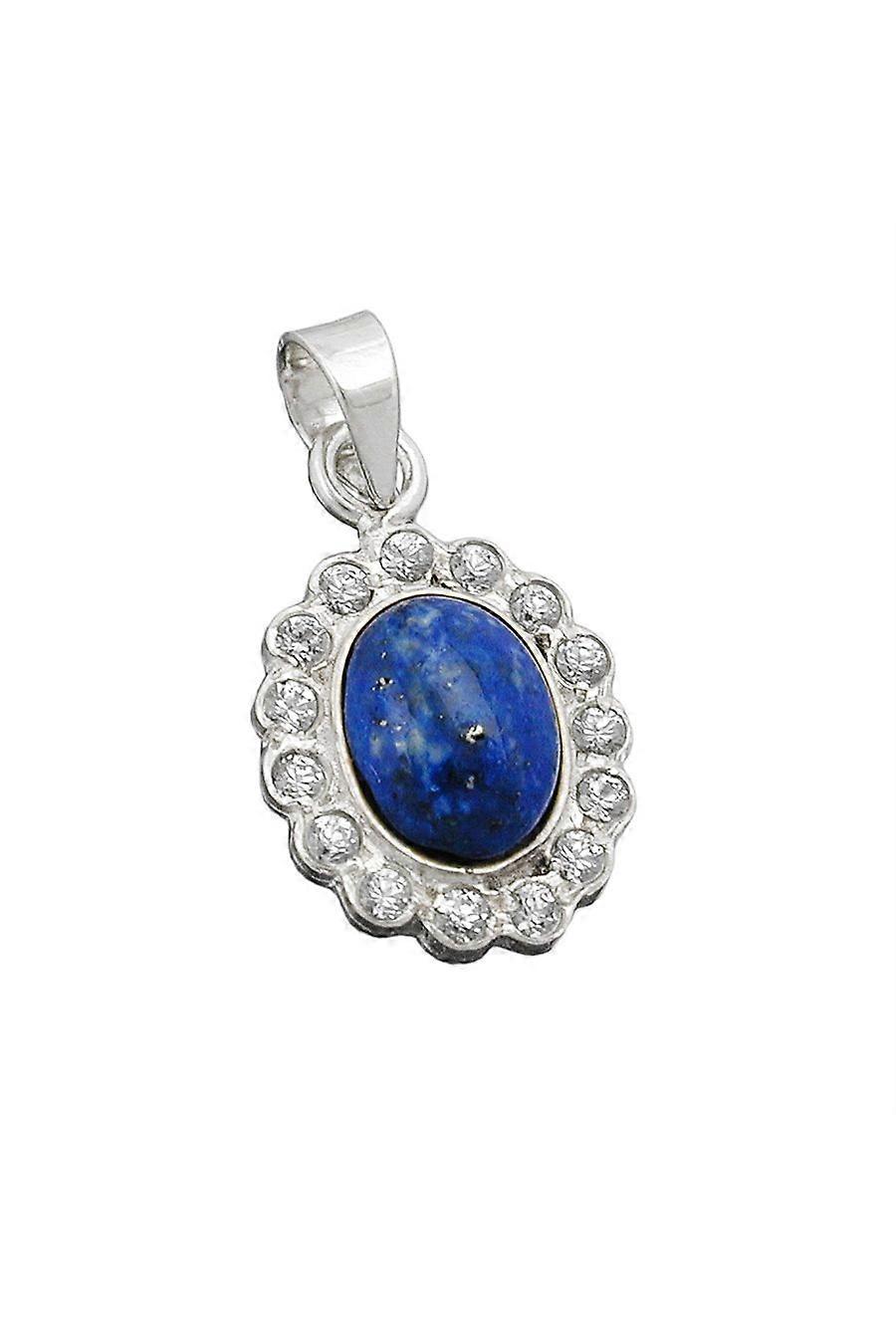 Pendant Zirconia And Lapis Silver 925 - Gl92047