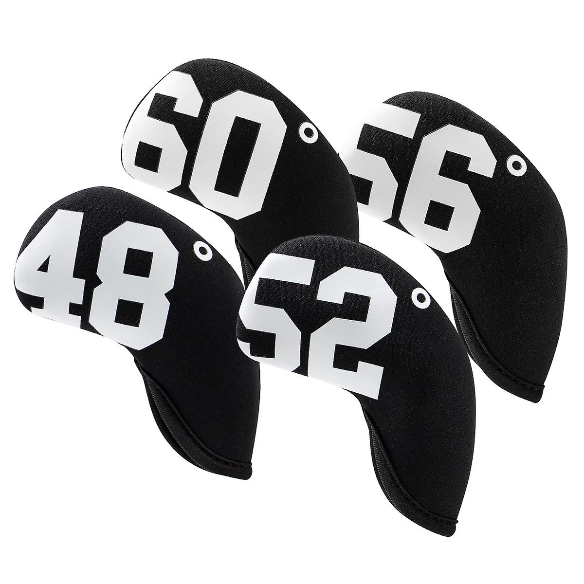 INF 4-pack syntetiskt läder golfklubbhuvudskydd 48° 52° 56° 60°