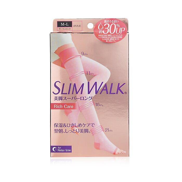 Slimwalk Compression Open-toe Socks For Relax, Moisturizing - # Pink (size: M-l) 1pair