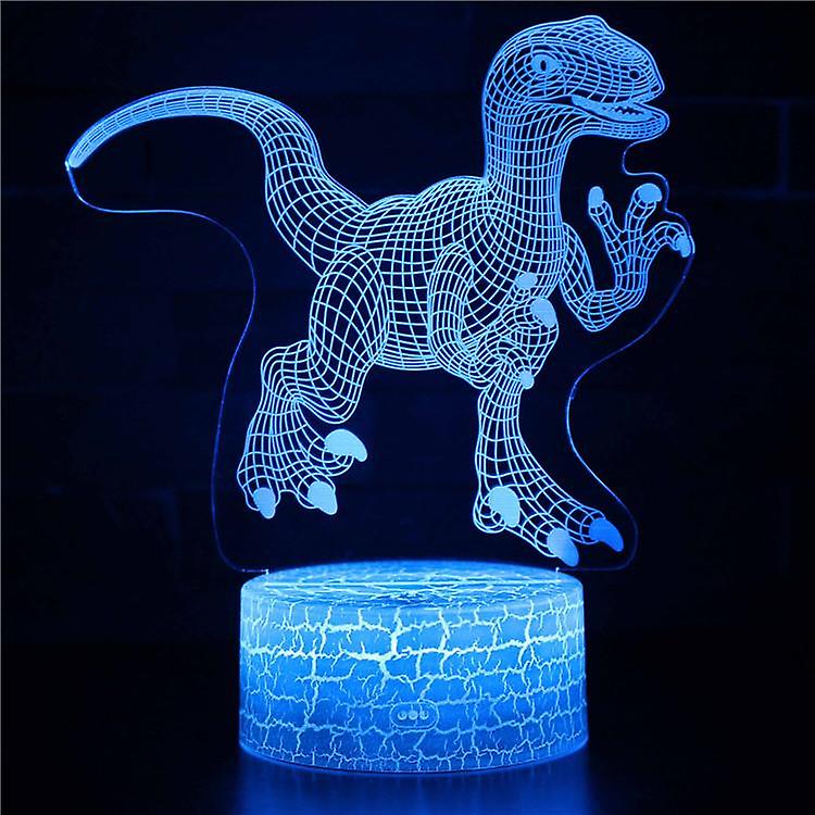 Child gift 3D Touch Light Night 7 colors remote control Dinosaur #23