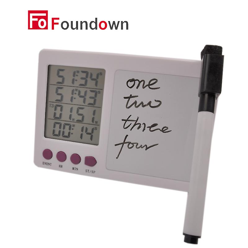 Kitchen Timer Cooking Timer Counter UP Alarm LCD 4 Channel Digital Smart Kitchen Tools Hours Clocks Count Down/Up Clock White~28294