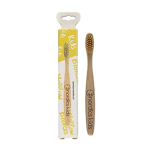 Children's Yellow Bamboo Toothbrush 1 unit