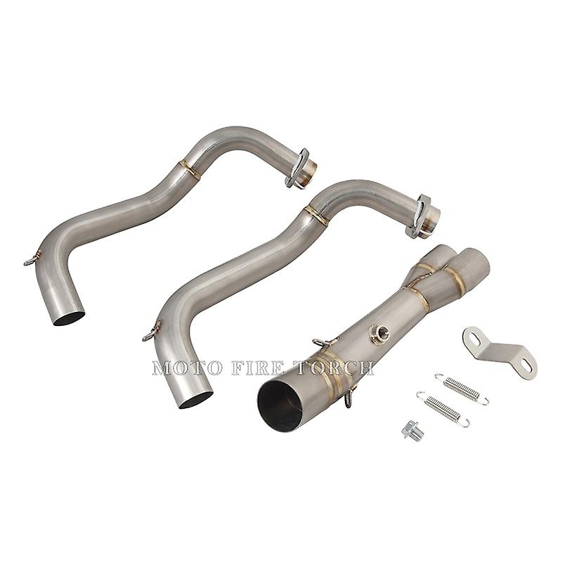Motorrad Auspuff Flucht modifiziertes System Schall dämpfer Titan legierung Front Link Rohr Slip On für Yamaha R7 YZF-R7 2021 2022 2023