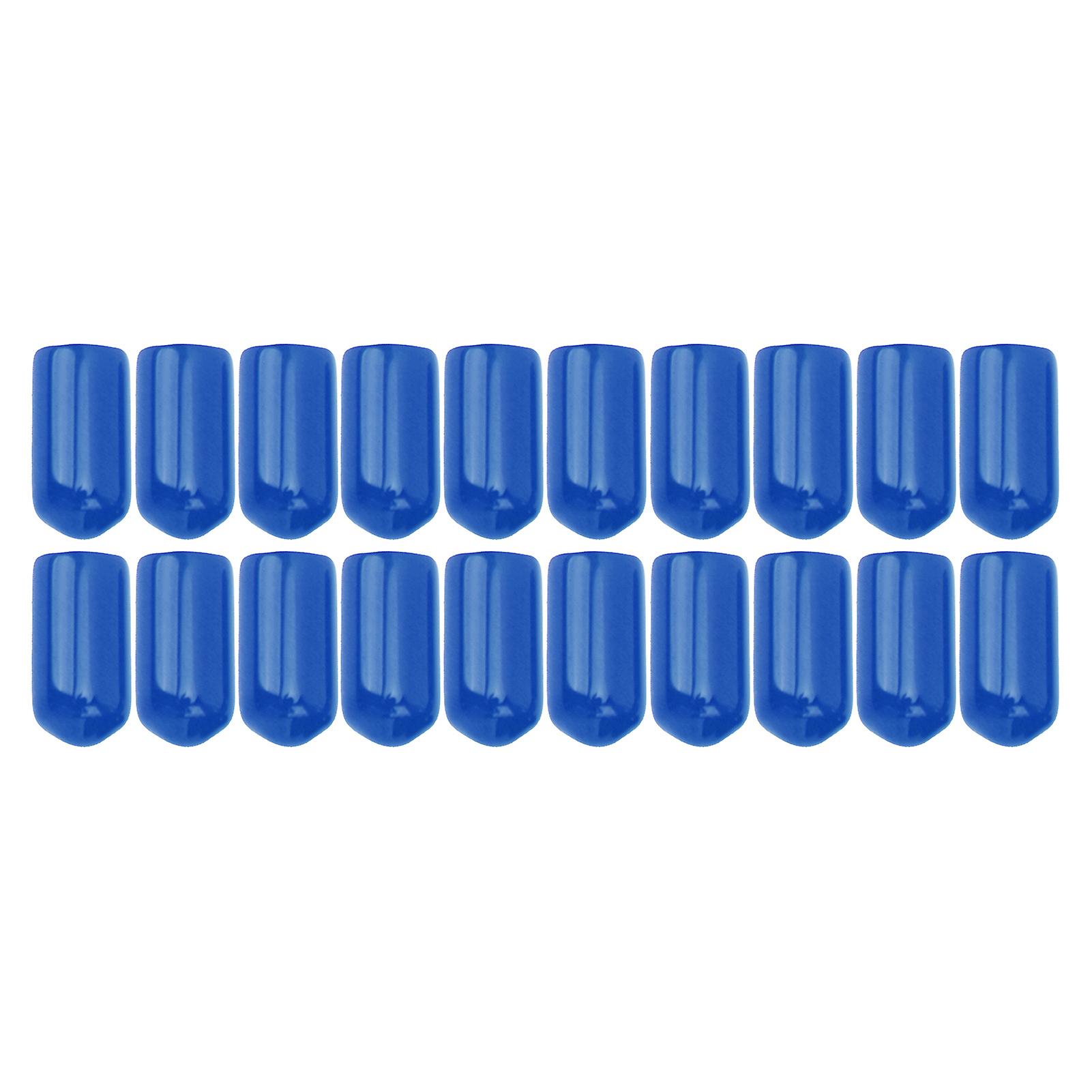 20 Pcs 6mm Brake Caliper Bleed Screw Nipple PVC Dust Cap High Durability for Braking Systems in Most Vehicles Blue