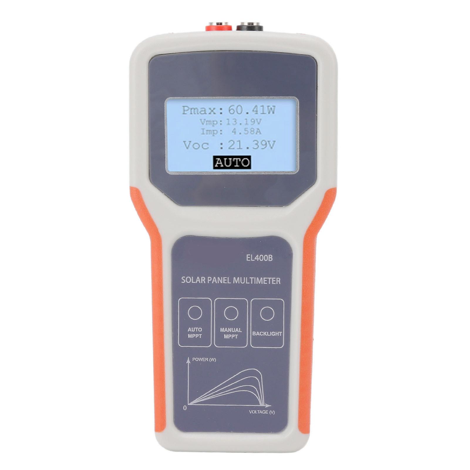 Upgraded LCD Solar Panel Multimeter Multifunctional LCD Solar PV Panel MPPT Tester with Backlight for Photovoltaic Panel