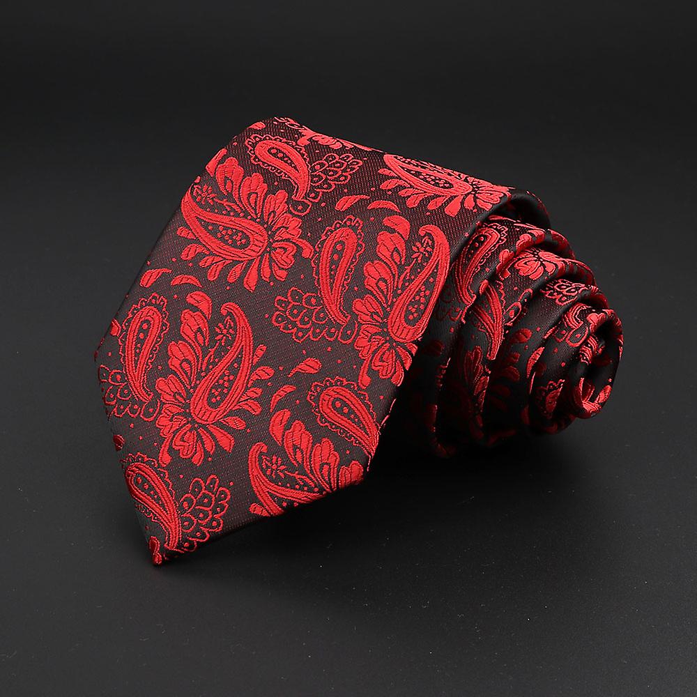 Herrmode Slipsar Klassisk Slips Röd Marinblå Företag Formella Bröllopsslipsar Jacquard Vävd Solid Slips Polka Dot Slipsar