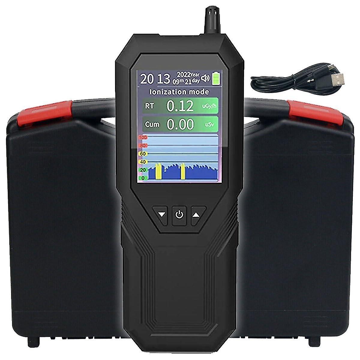 Geiger Counter Radiation Detector Nuclear Radiation Detector Dosimeter with LCD Display Portable Han