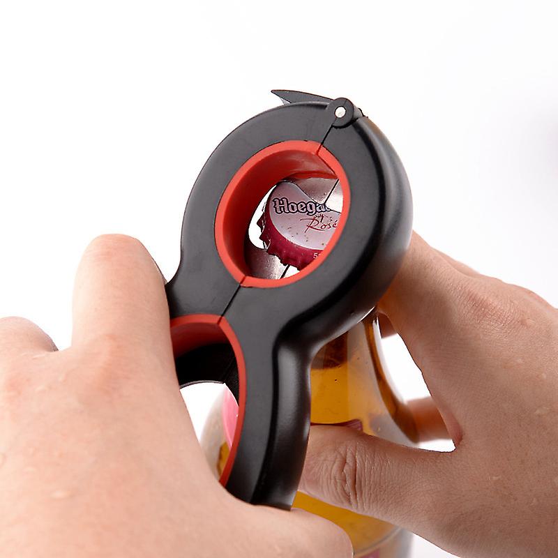 Six In One Can Opener Portable Multi Functional Bottle Opener Anti Slip Lid Opener 8 Character Can Opener Kitchen Tool