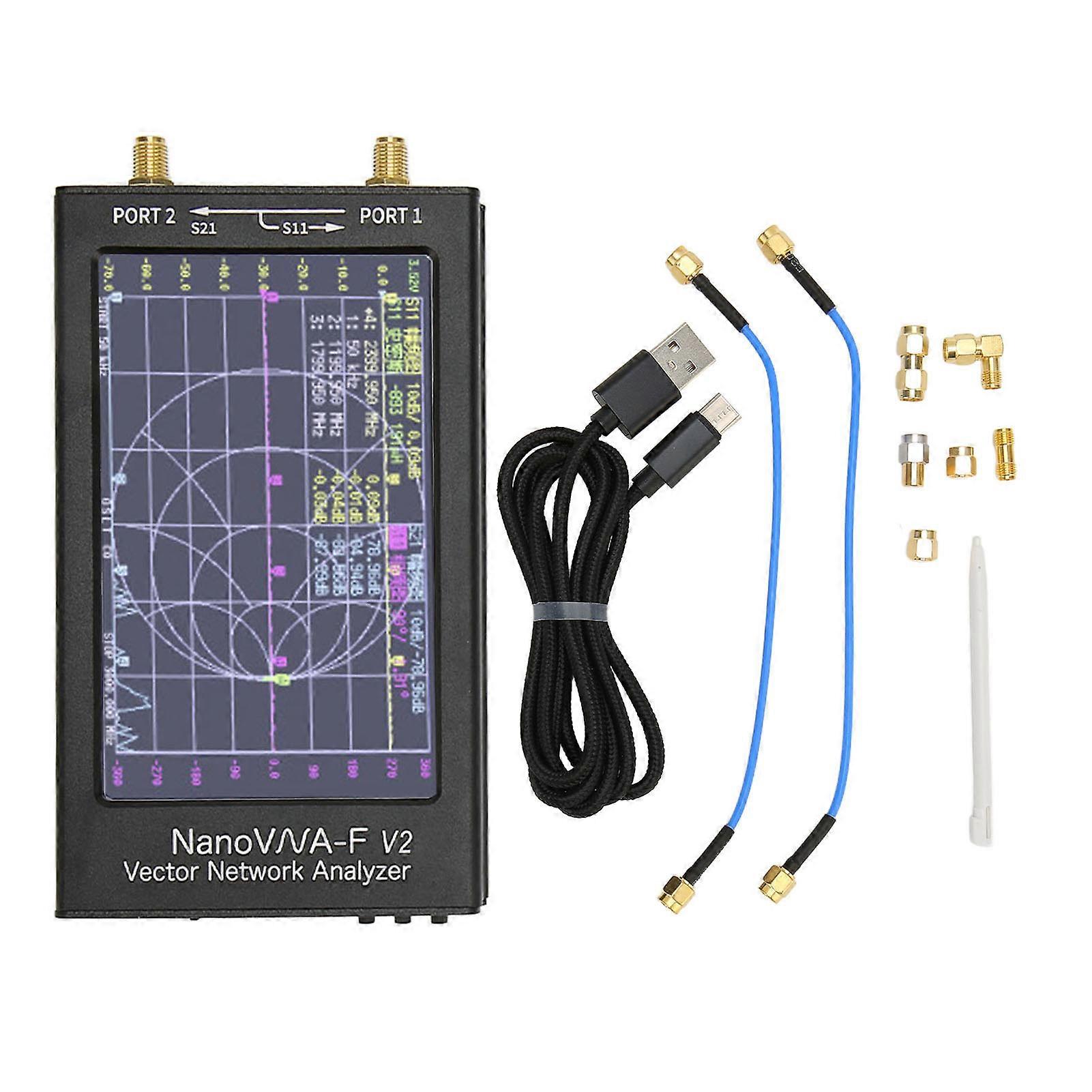 Nanovna F V2 Vector Network Analyzer 4.3 Inch Ips Lcd Touch Screen 50khz3000mhz Short Wave Antenna Analyzer