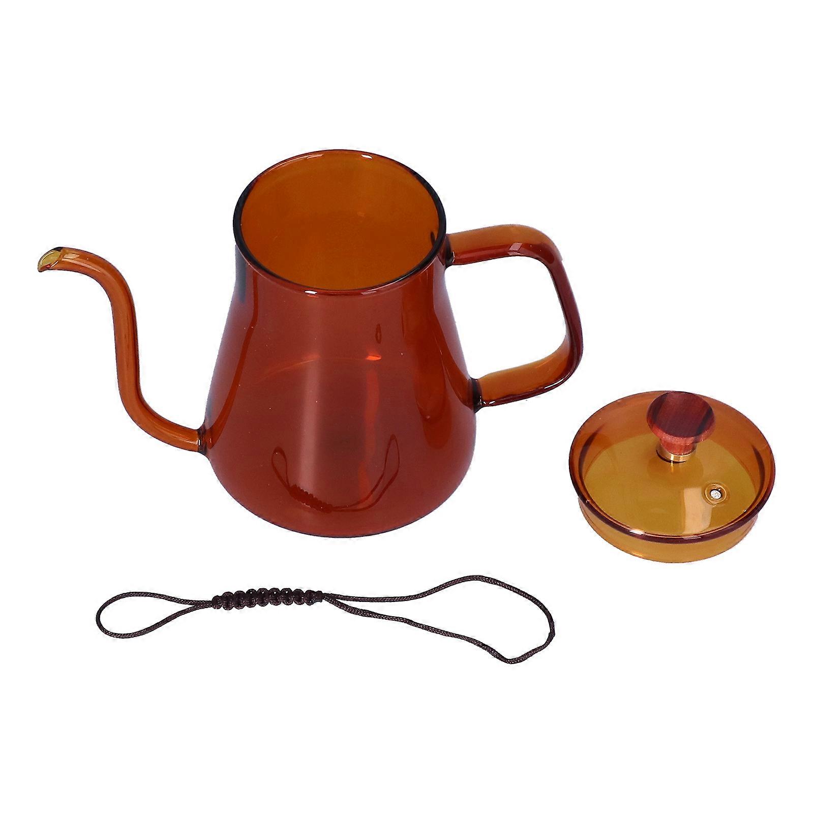 Wasserkocher mit langem Ausguss, große Kapazität, hitzebeständig, leicht zu reinigen, Kaffeekanne mit langem MundKaffee