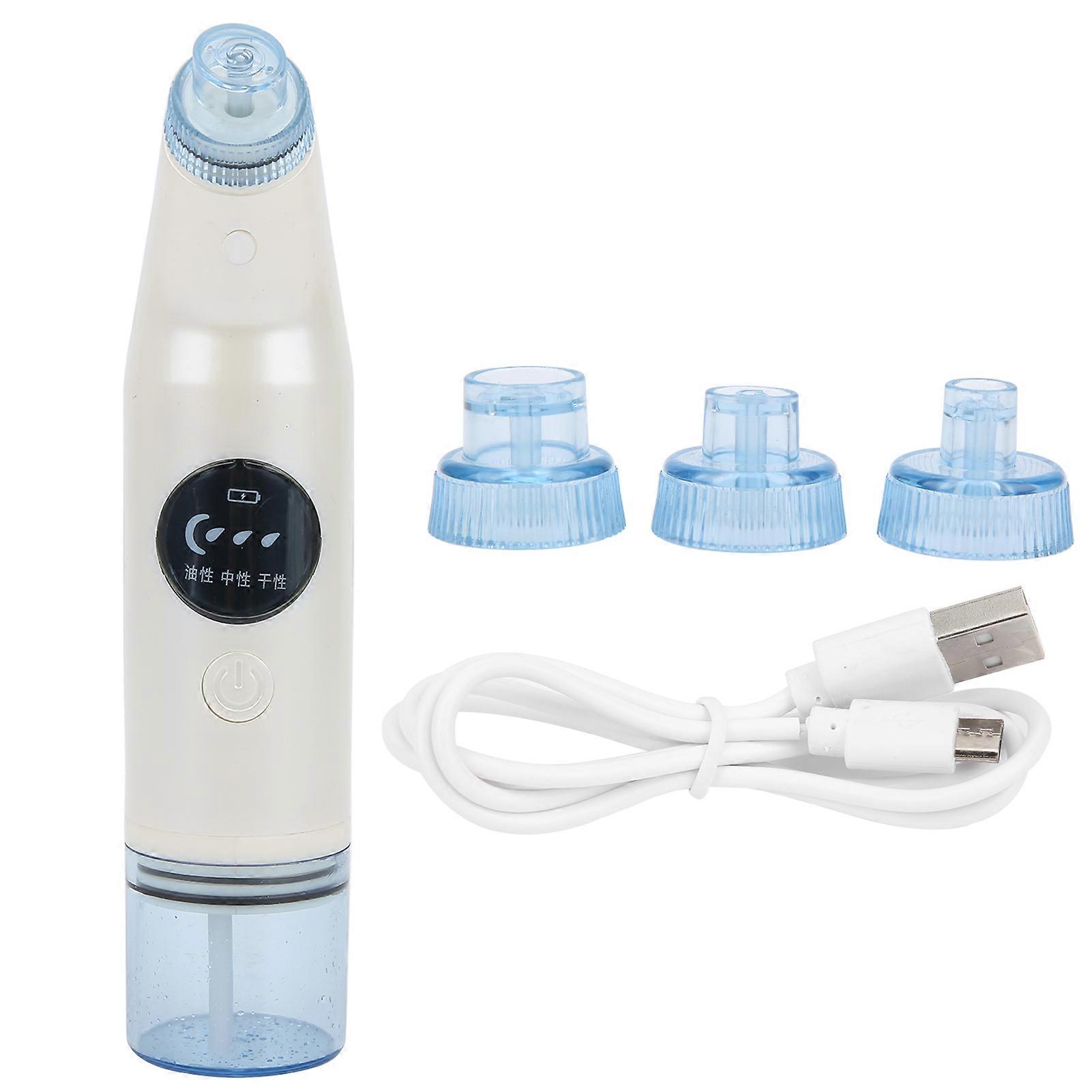 Vacuum Blackhead Removal Electric Pore Cleaner Blackhead Extractor Tool Face Cleaner Devicewhite