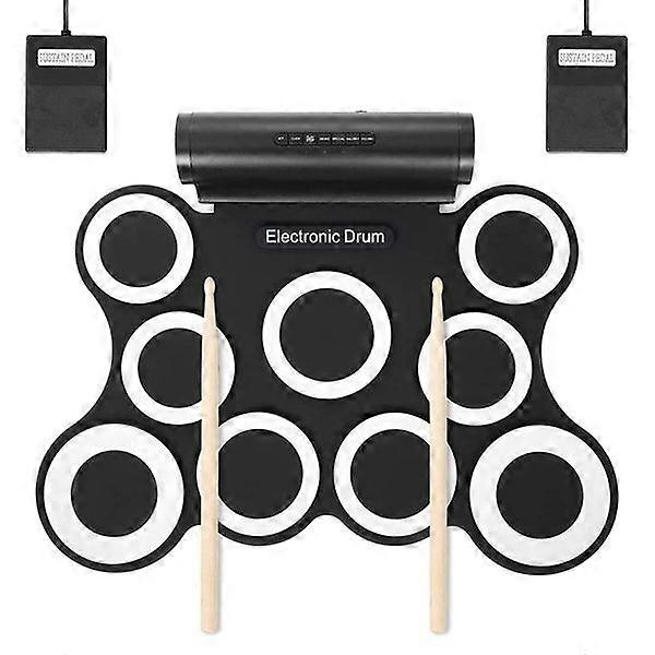 9-Pad Foldable Electronic Drum Set Hand-Rolled Electronic Drum Set Drum Instrument