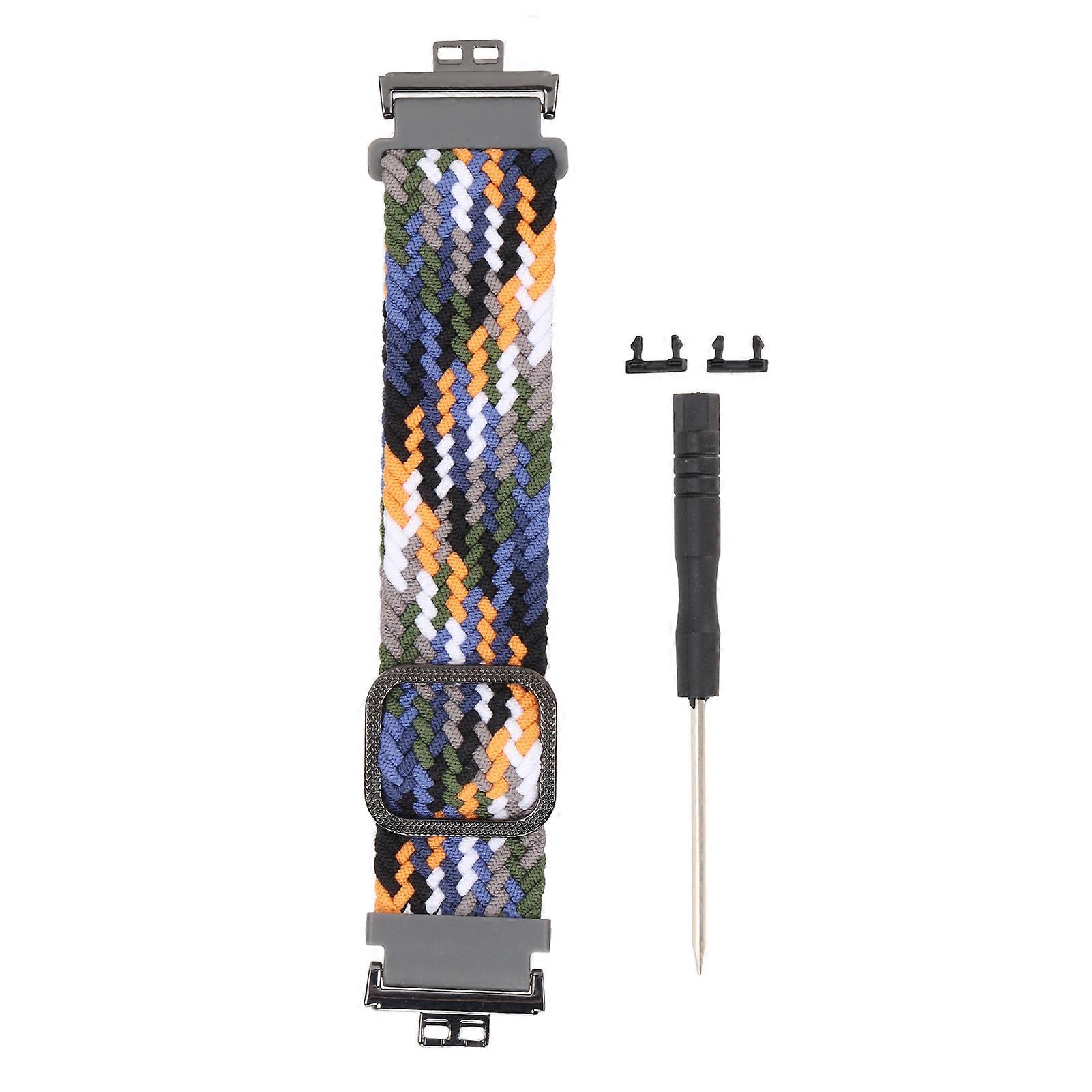 Adjustable Nylon Watch Strap for Huawei Watch Fit Bands Knitting Elastic Solo Loop WatchbandDenim