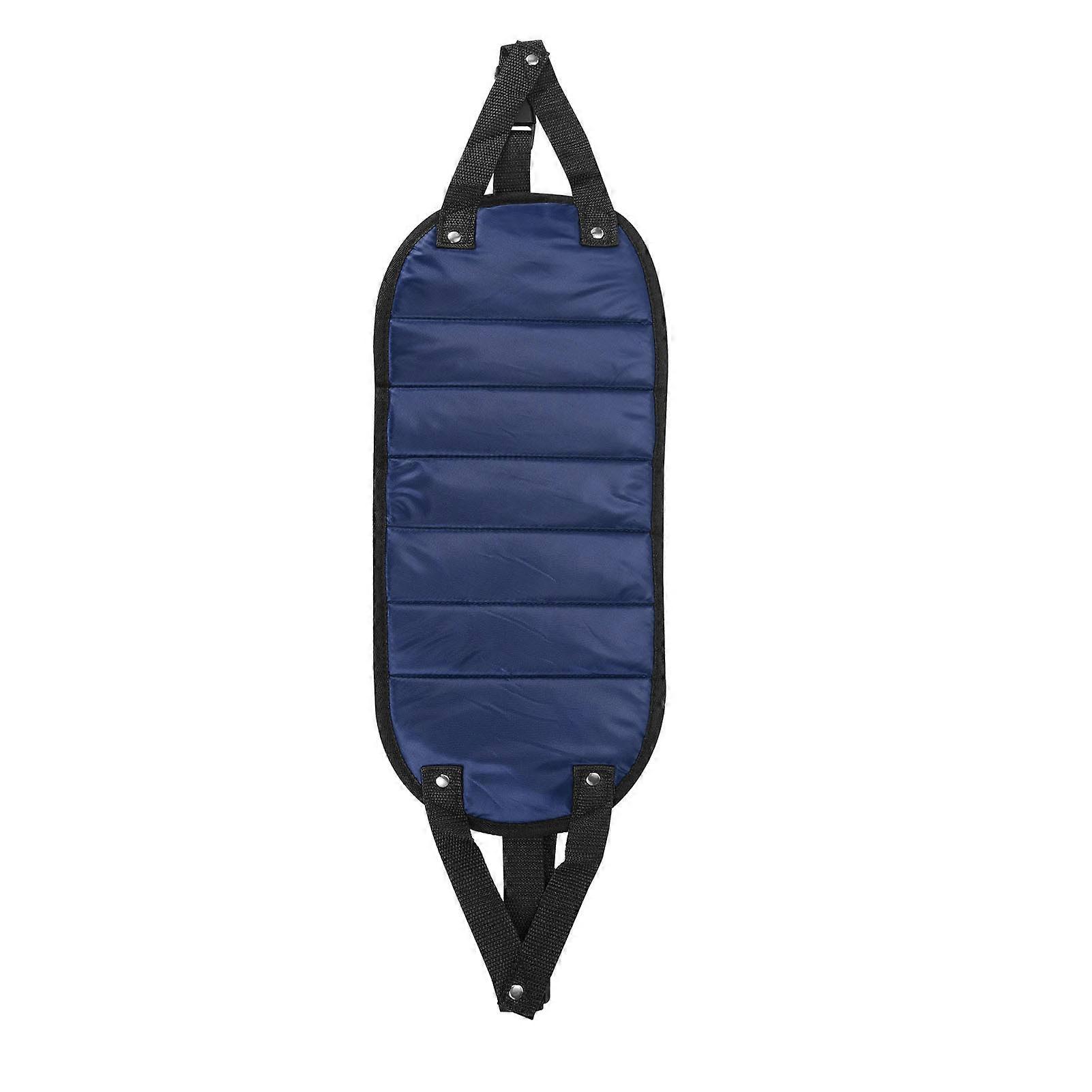 Foot Hammock Airplane Footrest Adjustable Portable Desk Feet Hammock Under Desk Foot Rest Dark Blue