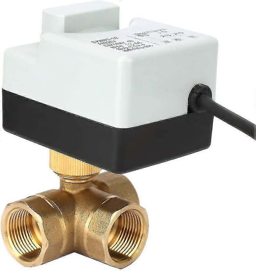 電動手動ボールバルブ、 Ac220v Dn20 G3/4 電動黄銅 3 ウェイボールバルブ、加熱換気用スイッチング機能付き、金属コネクタ