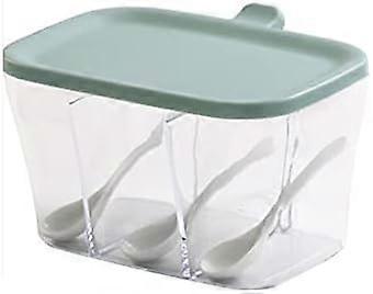 Spice Jars Kitchen Spice Pots, Premium Quality Spice Containers - Storage Containers Spice Jars - Acrylic Spice Box with Lid and Spoon