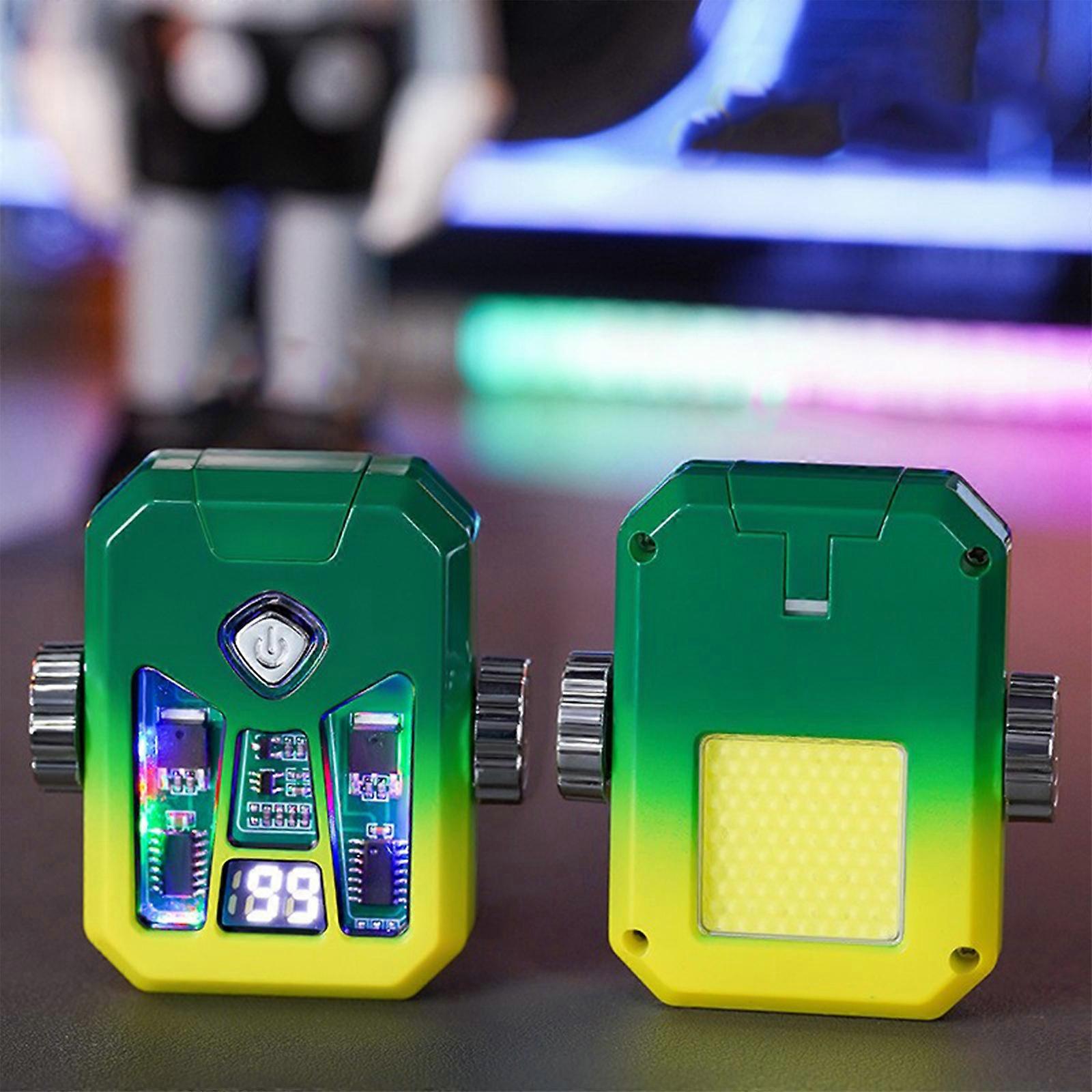 Electric Lighter USB Dazzling Colorful Glowing Rotatable Lighter Plasma Lighter USB Charging Electronic Windproof Flameless Butane Candle Lighter