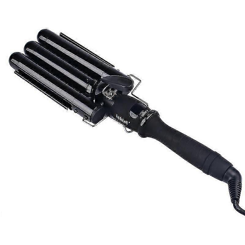 lcd digital perm ceramic triple barrels deep curler(25mm-black)