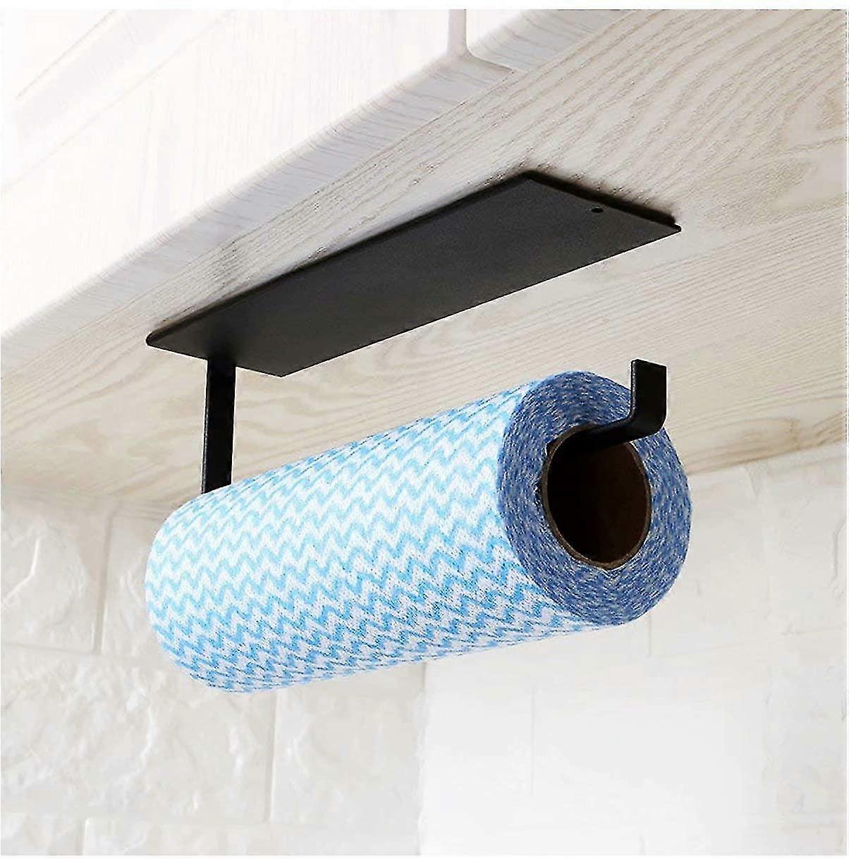 Kitchen Paper Towel Holder Under Cabinet Wall Mounted Self Adhesive