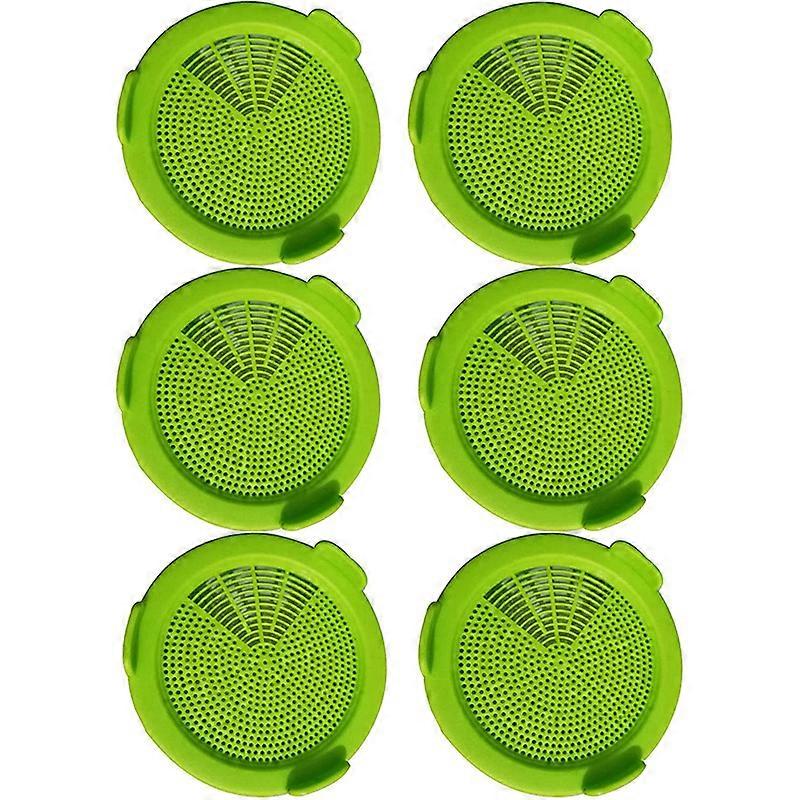 6 Pack Sprouting Jar Strainer Lids - Wide Mouth Jar Screen Sprouting Kit Lids - for Growing Bean, B