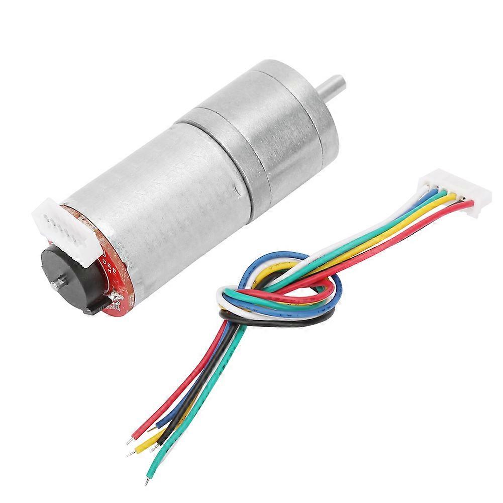 DC 12V Encoder Gear Motor Speed Reduction Motor for Robot RC Car DIY Engine Toy (100RPM)