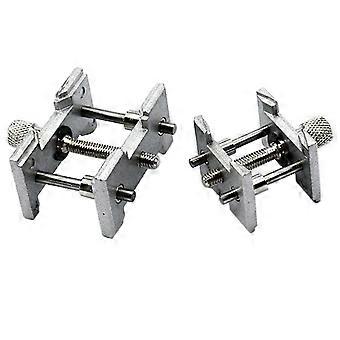2 Conjuntos de Suporte de Movimento de Relógio de Metal Base Fixa Multi Função compatível com Relojoeiro Grampo de Relógio Relógios Repa