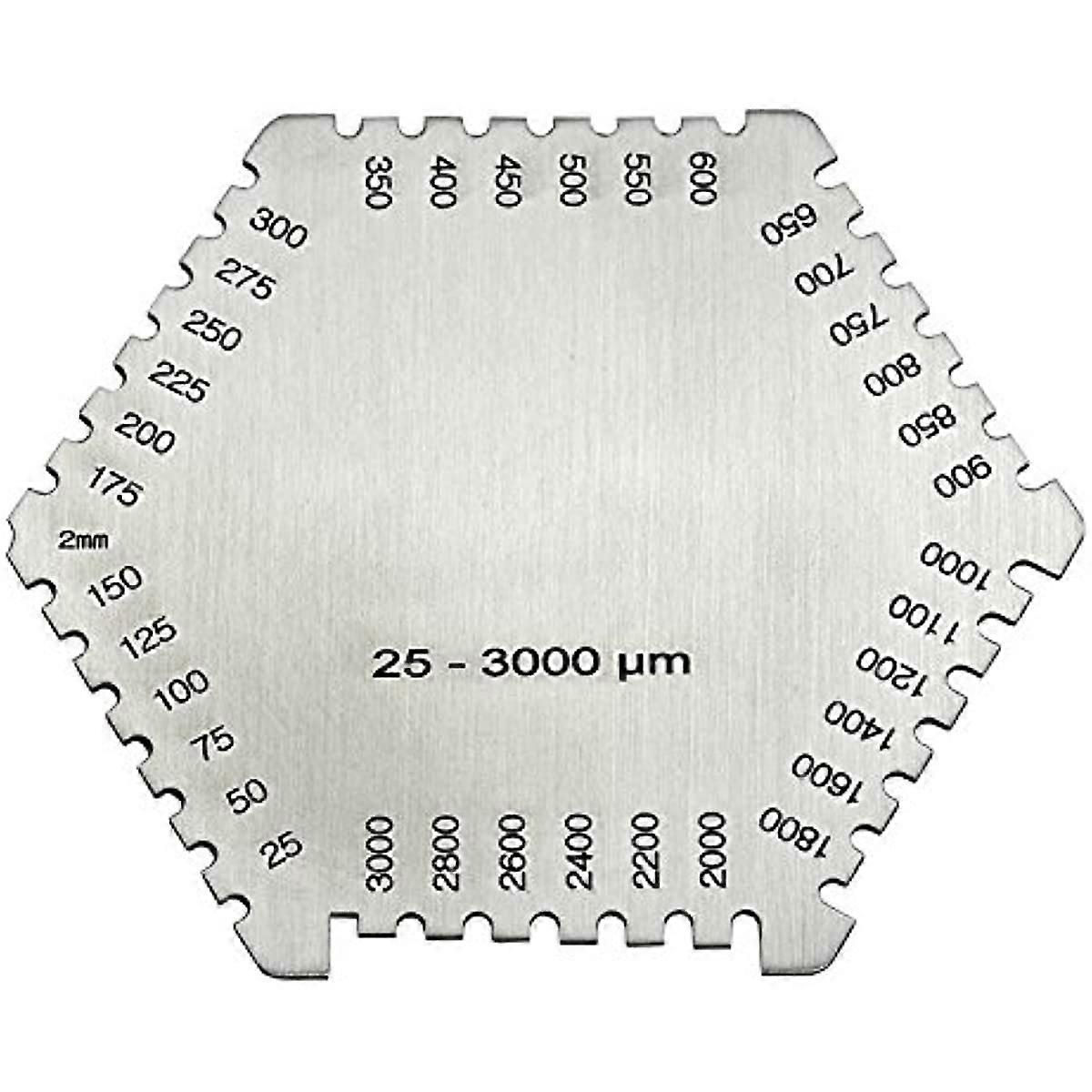 Peine de película húmeda 25-3000um