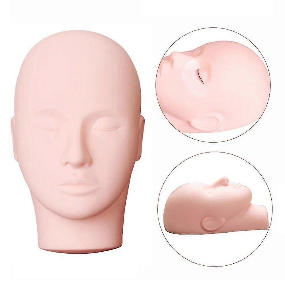 Ouzhan Soft Silicone Mannequin Head for Eyelash Extension Makeup Practice Training