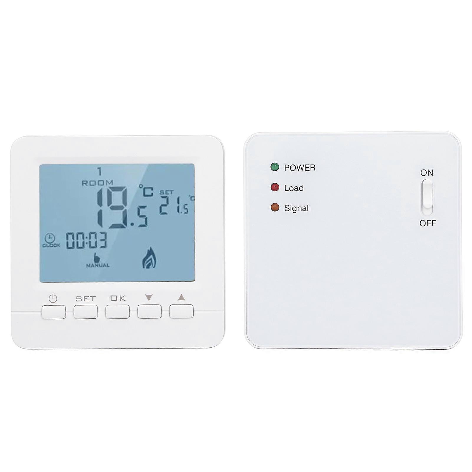 Programmable Thermostat RF Wireless Smart Flame Retardant Electric Heating Temperature Controller AC230V NO.5286