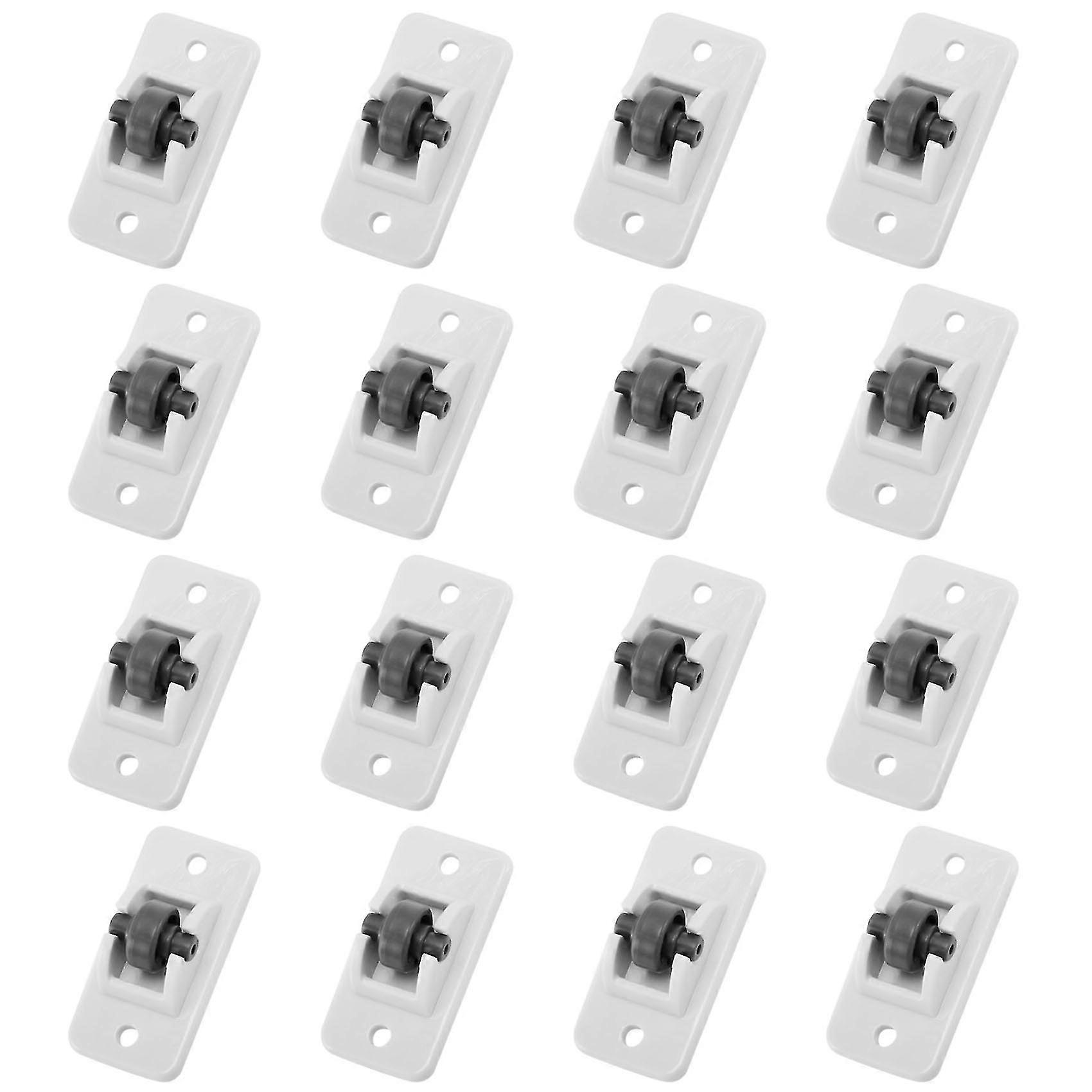 16 Pcs Adhesive Casters Wheels For Box Trash Can Single Direction Non-swivel Casters No Drilling