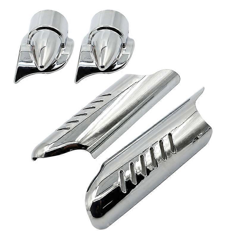 2x Lower Fork Leg Cover Deflectors Shield For Harley Glide FLHT Road King Chrome Leg protector