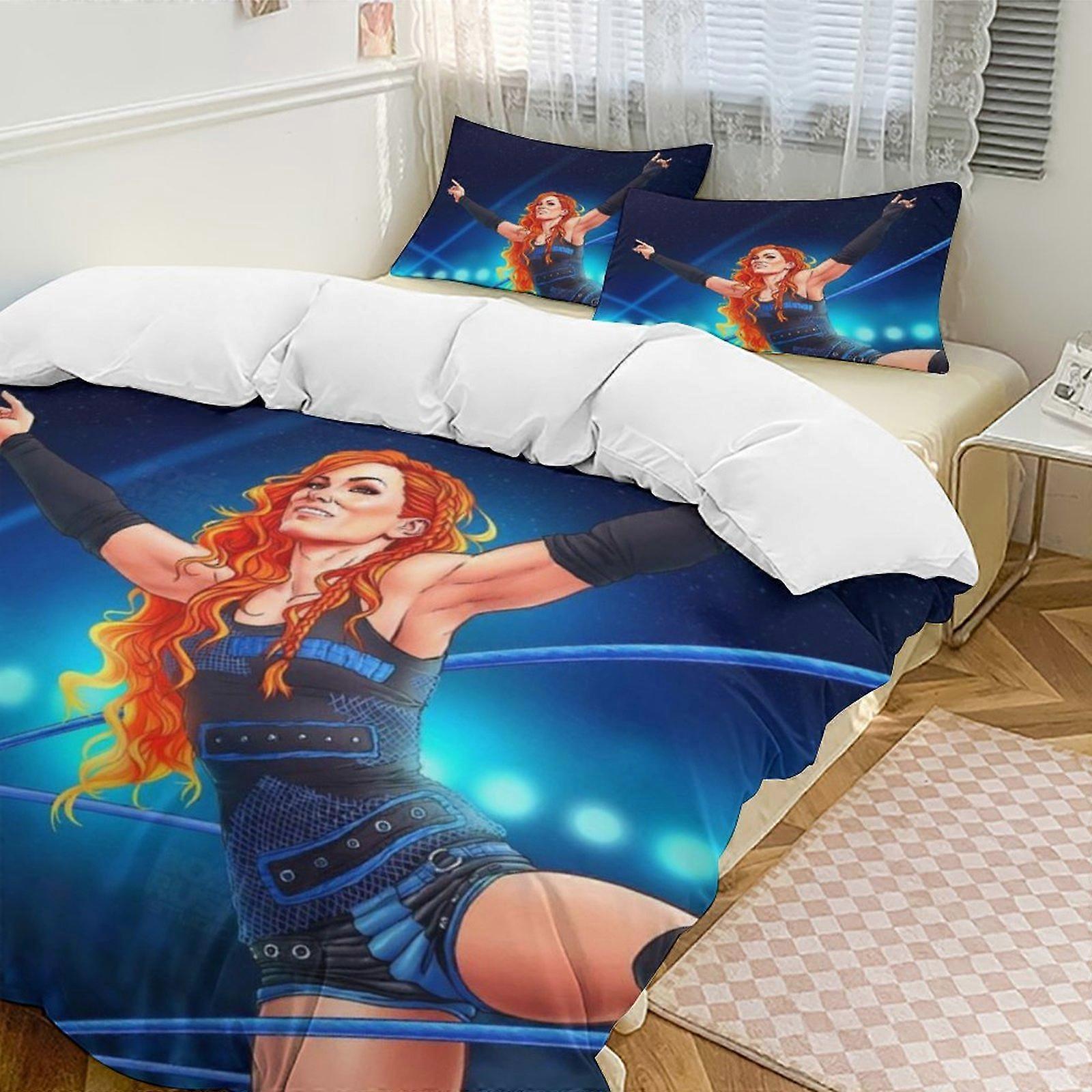 c890 WWE 2 Capa de Edredom de Cama Microfibra Conjuntos de Cama Conjuntos de Edredom Leve de 3 Peças, 1 Capa de Edredom e 2 Fronhas para Crianças ee890