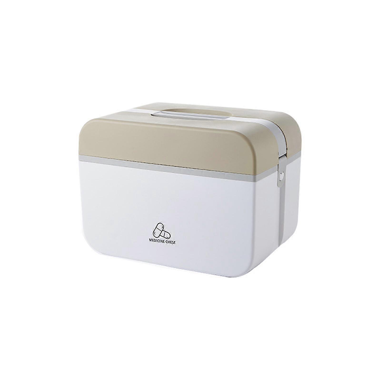 2 Layers First Aid Box With Handle Lockable Medicine Emergency Kit Multifunctional Storage Case For