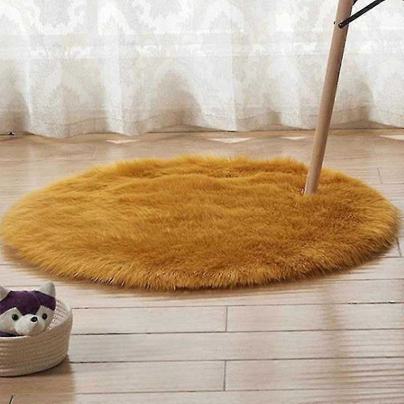 sirkel runde fluffy shaggy teppe mykt gulv teppe matte for hjemme soverom