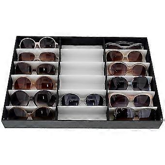 18 Pcs Sunglasses Organizer Glasses Display Storage Case Sunglasses Tray  Sunglasses Display Rack 18 Slots Glasses Organizer Box Glasses Holder Su
