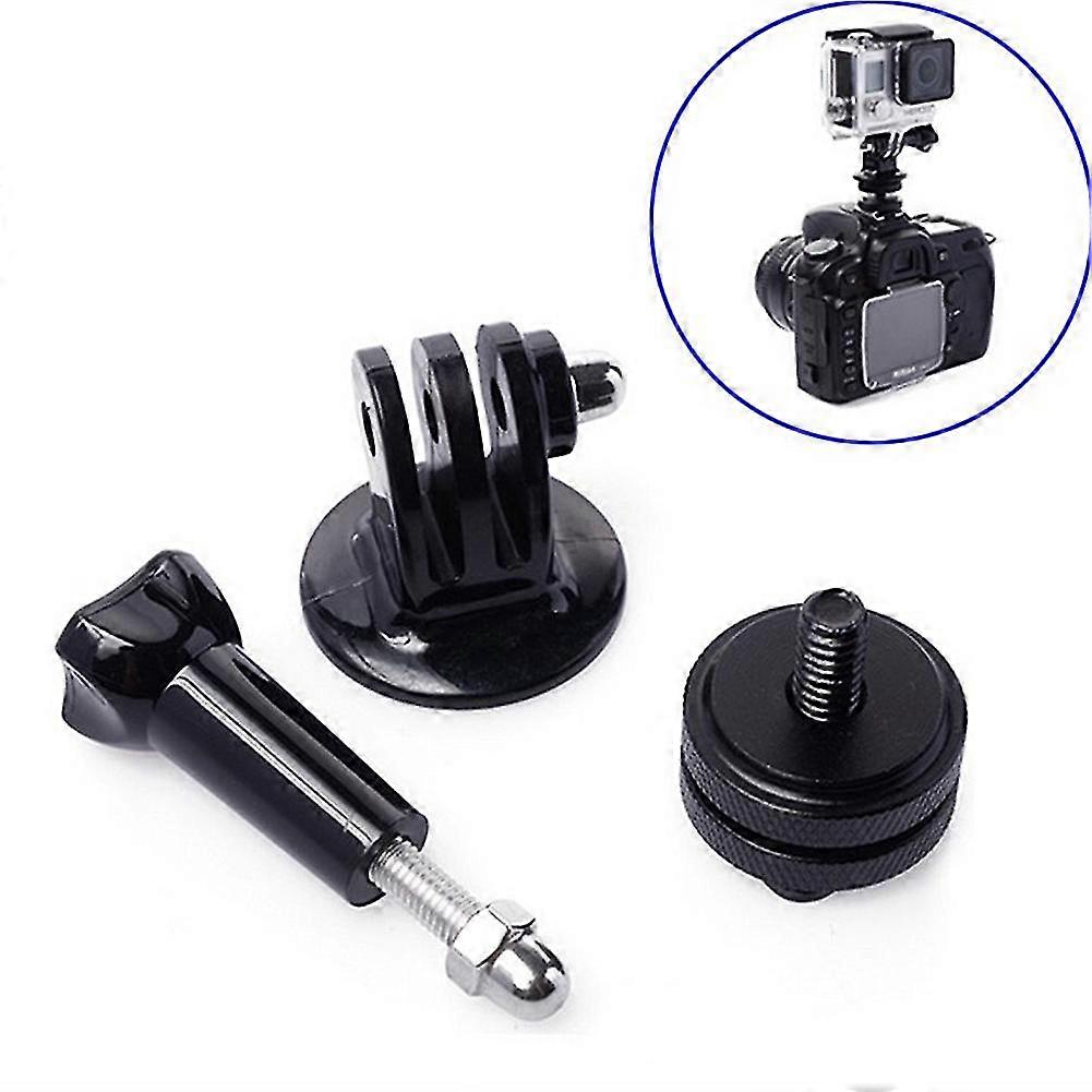 1/4 'adaptador de zapata + montaje en trípode + tornillo para Gopro Hero 2 3 3+ cámaras DSLR