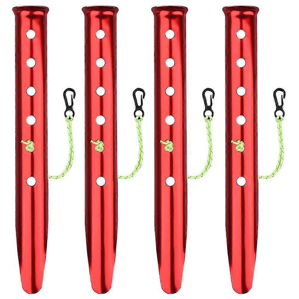 4 Pcs U-shaped Snow Nails Aluminum Alloy Nails Pegs Beach Sand Ground Stakes Camping Tent Accessori
