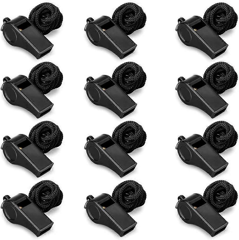 12 whistle, sports whistle lanyard, loud and crisp sound whistle in bulk perfect for coaches, referees and officials