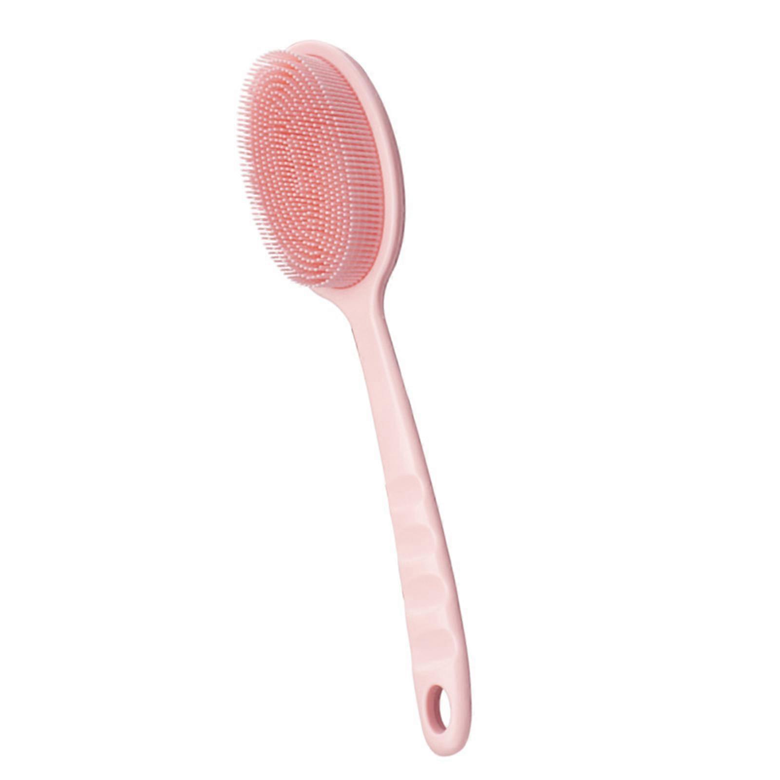 Silicone Body Scrubber Exfoliator with Handle Gentle Back Bath Brush Deep Cleansing Bath Brush Promote Blood Circulation Shower Loofah for Shower