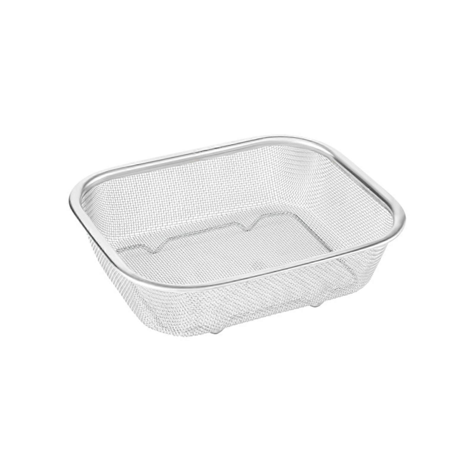 Frying Basket Fine Mesh Heat-resistant Non-rusting Sieve Rectangle Stainless Steel Oil Filtering Draining Mesh Basket Kitchen Tools KAESI