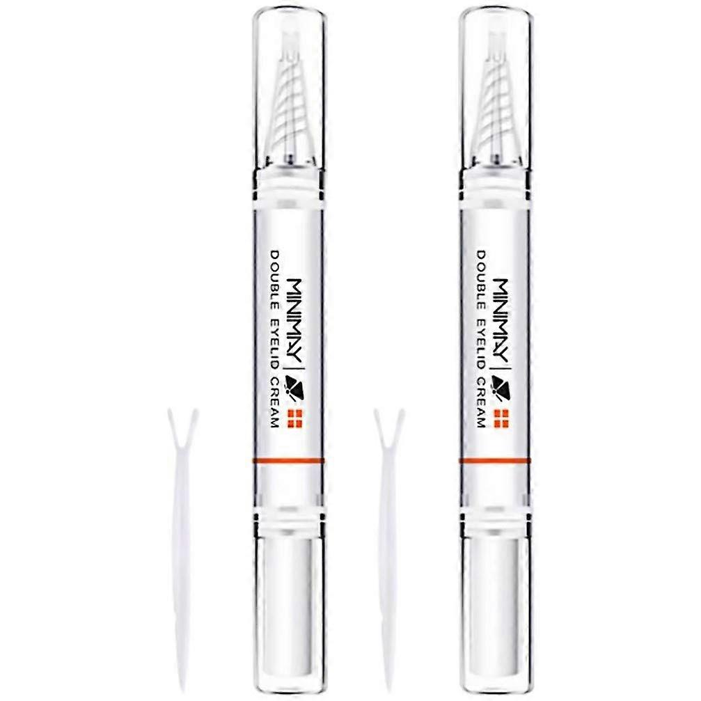 2 Sets Double Eyelid Pen Glue Invisible Styling Cream
