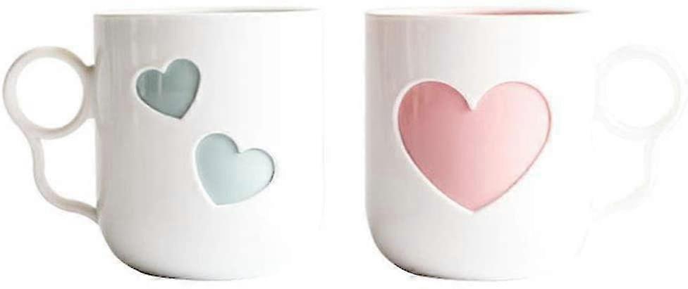 2pcs Plastic Brush Cup Cup Creative Brushing Cup Set Plastic Household Washing