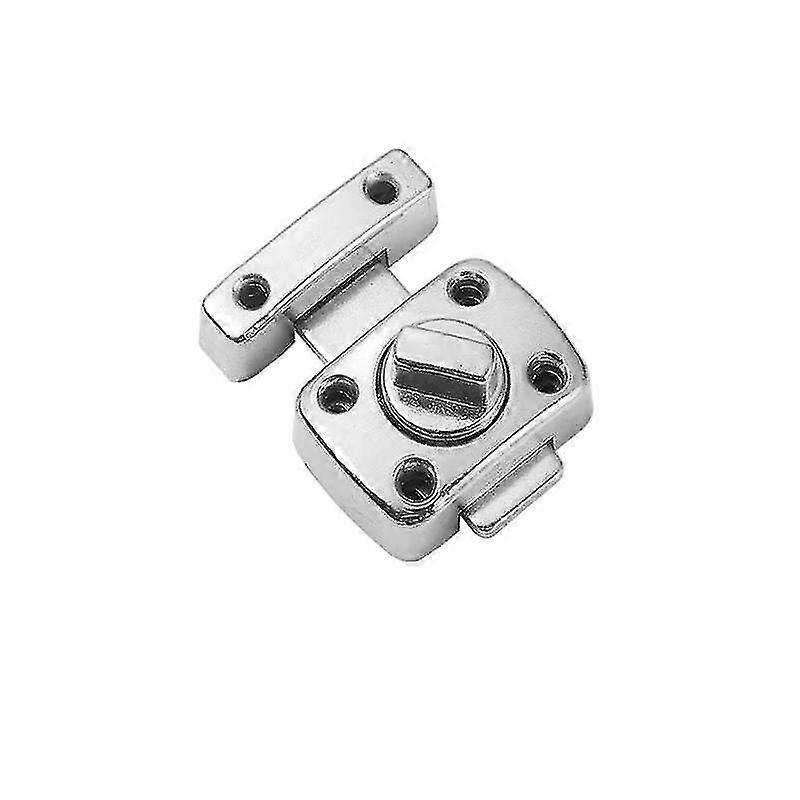 باب الترباس ، مزلاج باب المرحاض الحمام لتأمين الأبواب الداخلية تدوير قفل الباب الترباس بوابة مزلاج قفل الباب مع سطح نحى (2PCS ، الفضة) أ