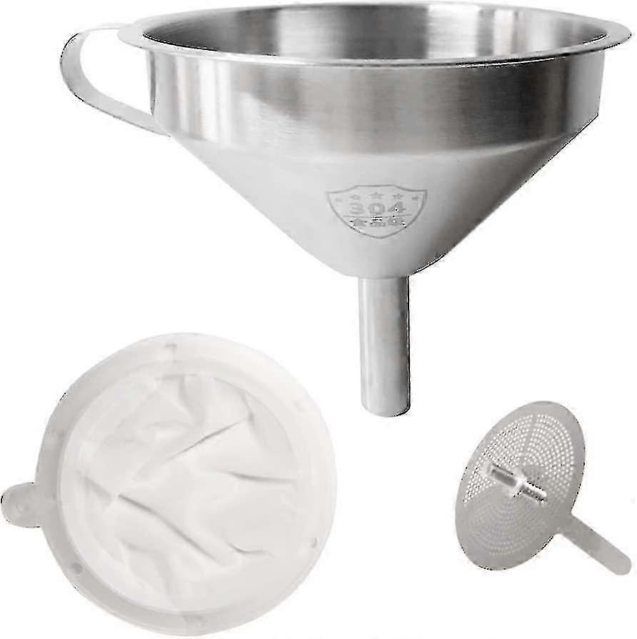 Stainless Steel Funnel, Multifunction Filter Funnel For Most Bottles