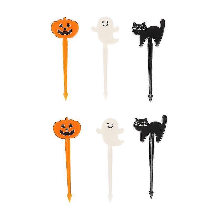 Kids Safe Cartoon Animal Fruit Fork Set Plastic Cute Toothpick Tableware