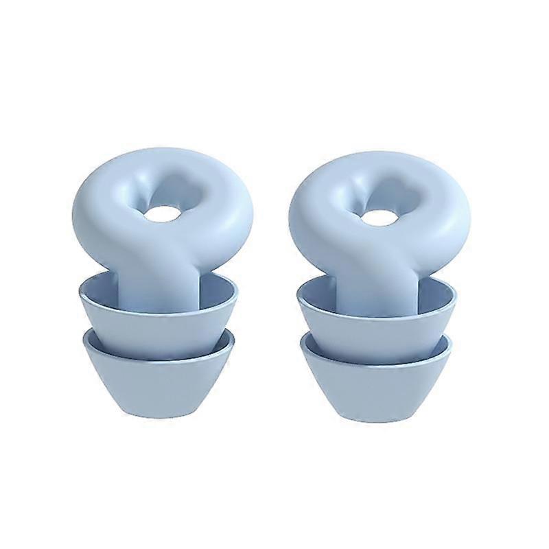 Soft Ear Plugs for Noise Reduction Waterproof Silicone Ear Plug for Sleeping Airplanes Noise Sensitivity Blue