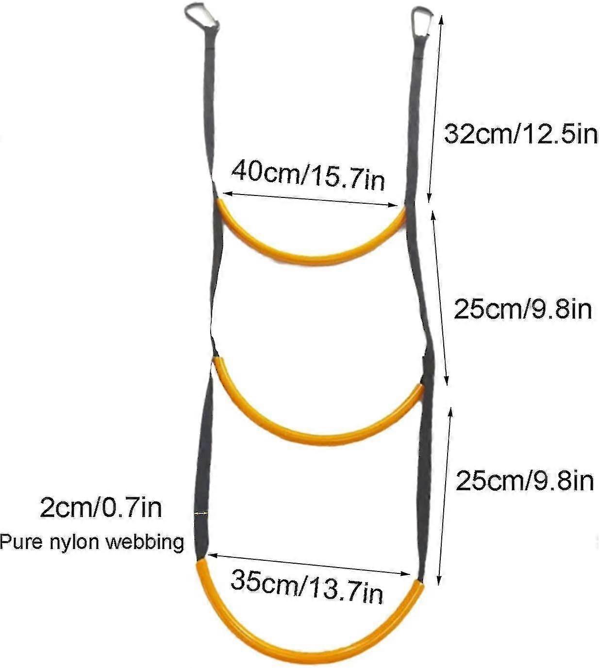 Boot ladder - 3 staps opblaasbare touwboot ladder, veilige en betrouwbare opblaasbare boot ladder, boot ladder voor zeilen dinghy, kajak, motorboa