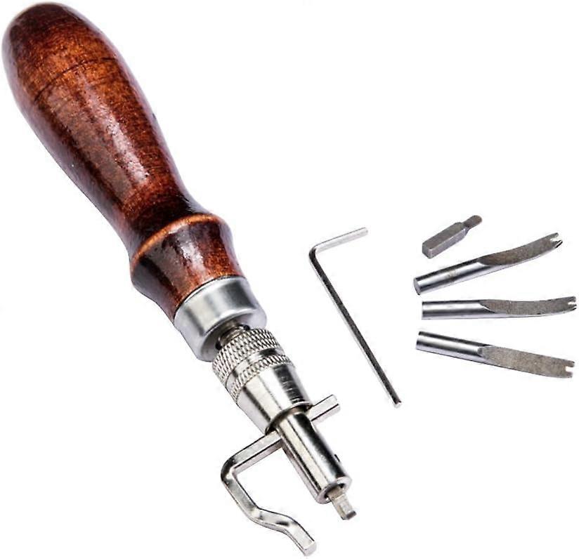7-Piece Kit For Leatherworking (Engraving, Edging, Stitching, Beveling) |-3
