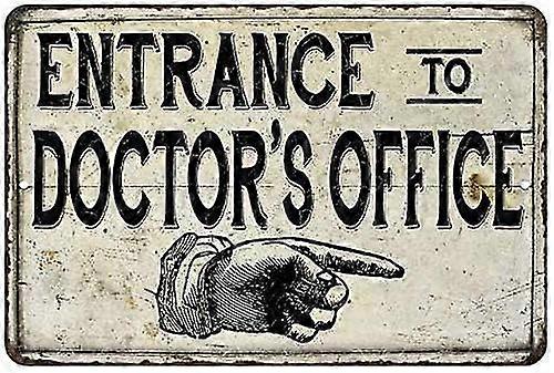 Consultório do Médico de Entrada Vintage Look Chic 8x12 Polegadas OU 12x16 Polegadas Modo Metal de Alto Brilho 5458