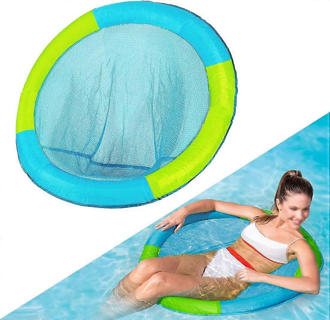 Pool Floats Lounger, Inflatable Water Hammock Float, Pool Mattress Floats for Adults, Portable Pool Raft for Pool, Beach, and Lake (Blue)